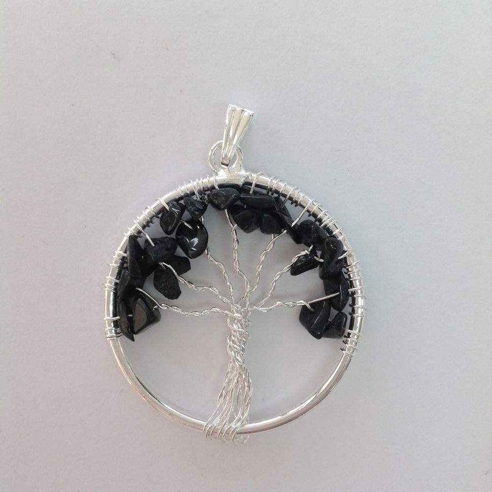Pendant - Tree of Life - Black Tourmaline Pendant - Tree of Life - Black Tourmaline